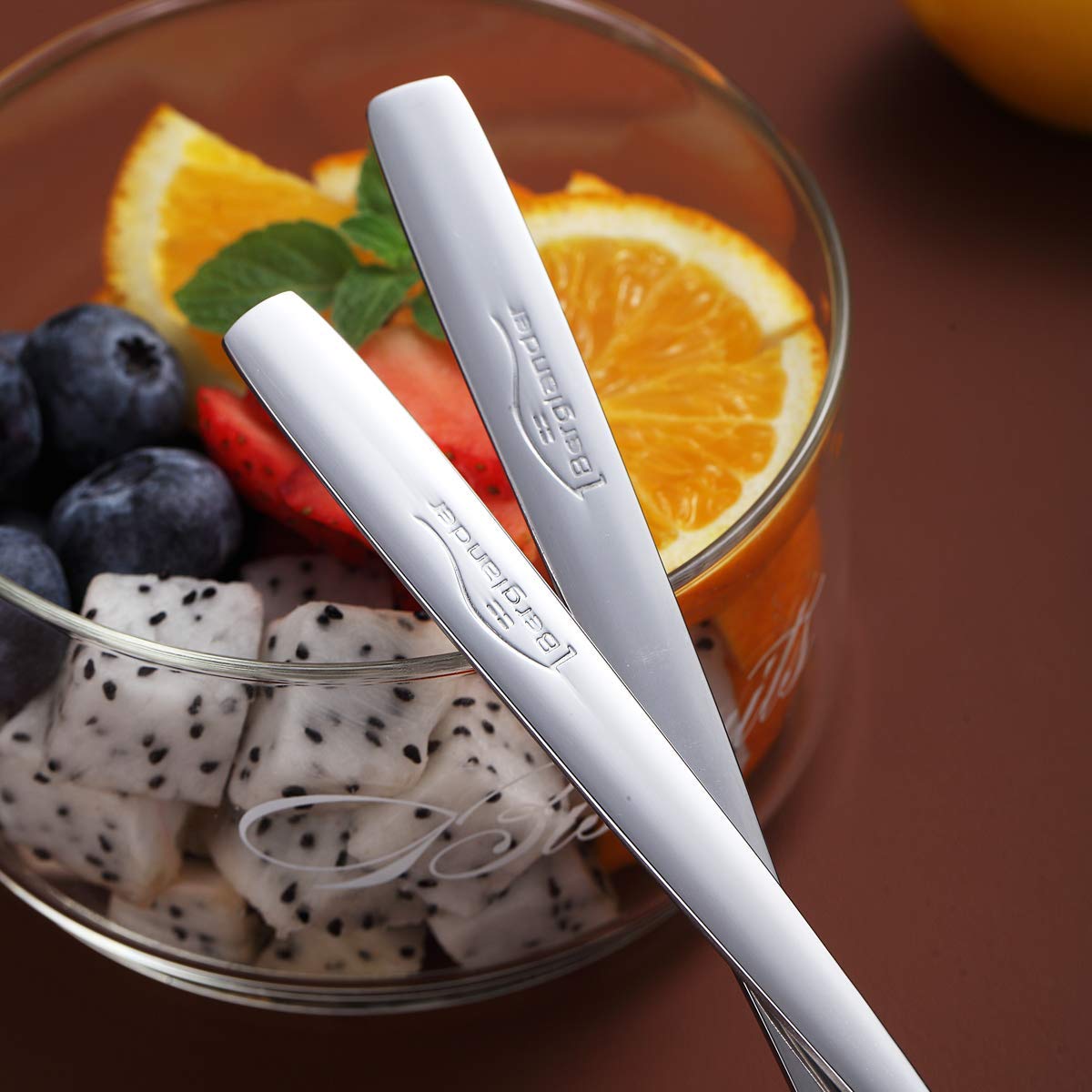 Berglander Dinner Forks Of 12, Stainless Steel Modern Fork Set, Forks And Spoons Silverware, Spoons And Forks Set